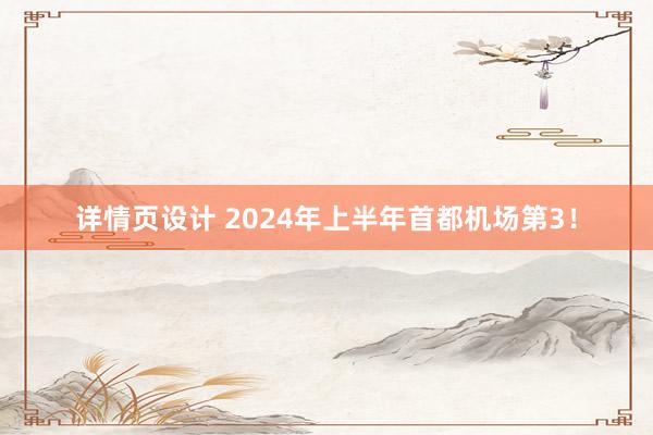 详情页设计 2024年上半年首都机场第3！